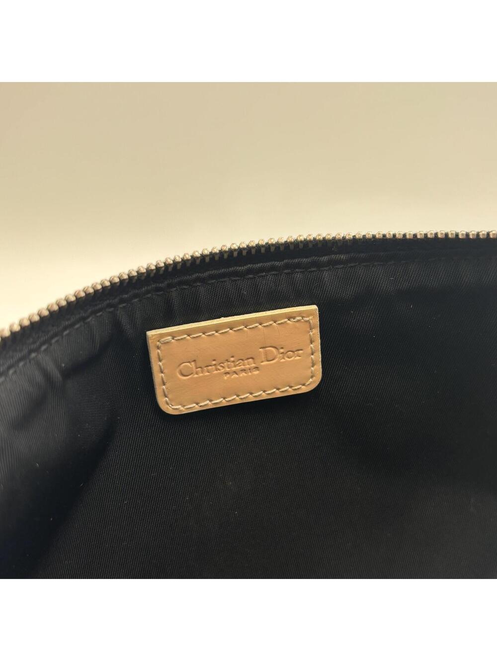 Christian Dior Trotter Saddle Pochette Shoulder Bag Navy Beige - Picture 9 of 10